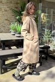 Sonn Funnel Neck Coat Stone